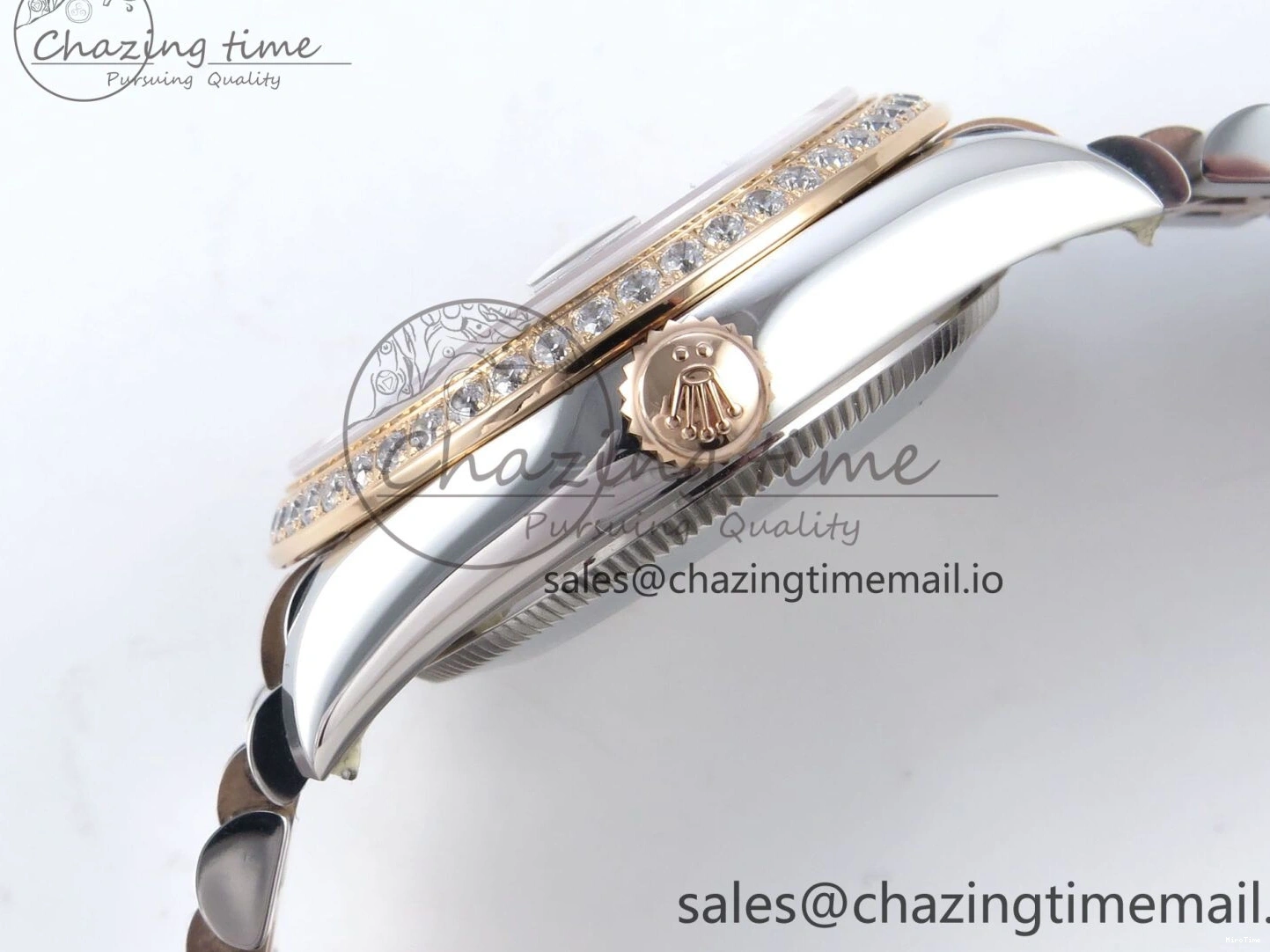 MiroTime 0324 DateJust 31 278381RBR ARF 1:1 Best Edition 904L Steel White Diamonds Dial Diamonds Bezel on SS RG Jubilee Bracelet ETA Versatile 392